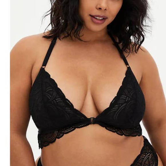 torrid Other - Torrid Curve Womens Black Lace Bralette Front Close No Underwire Size 4X